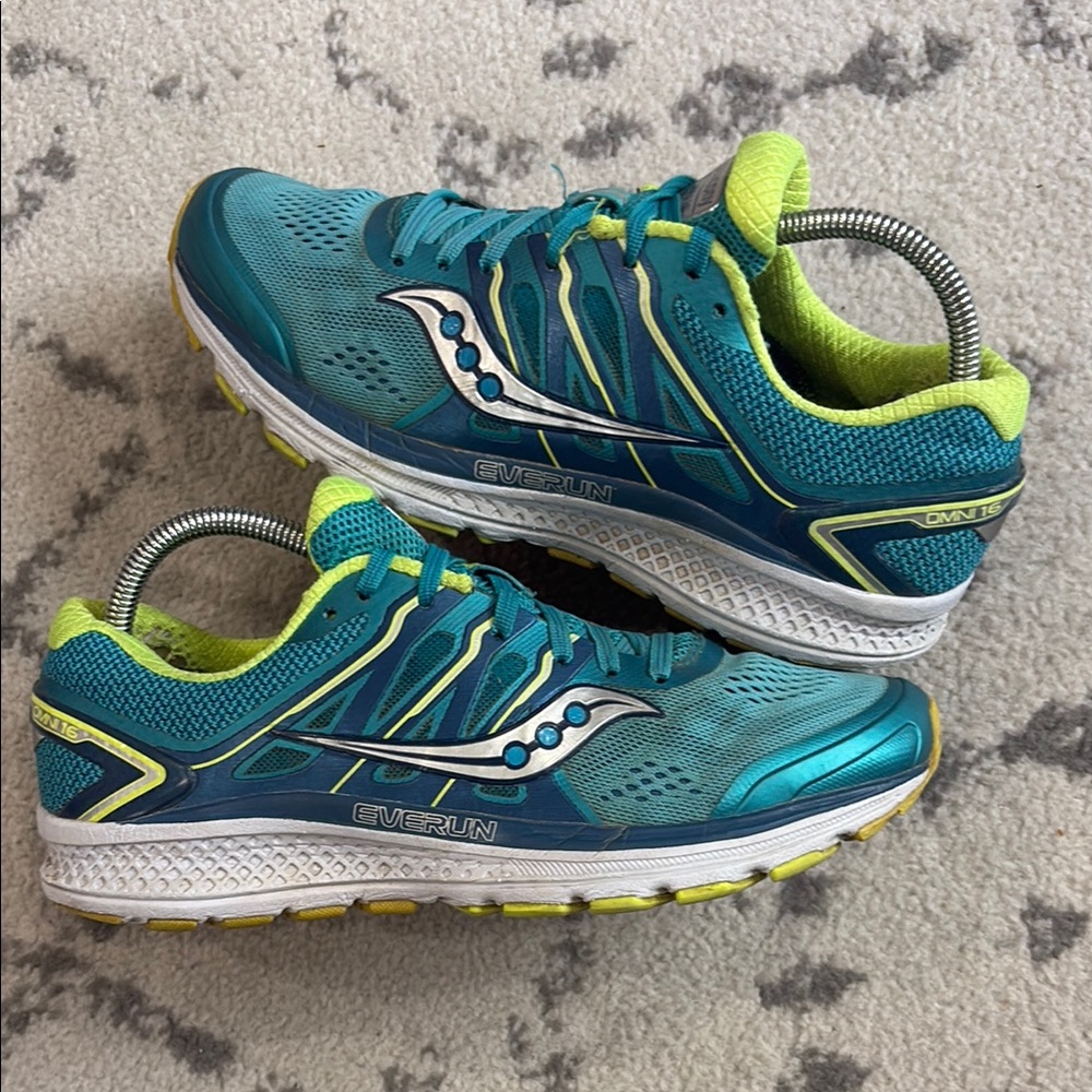 saucony omni 16 road running teal women’s shoes